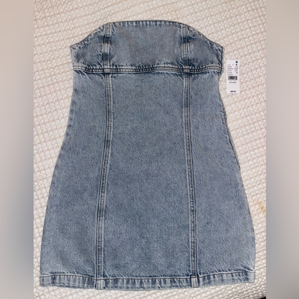 NWT Denim Strapless Dress